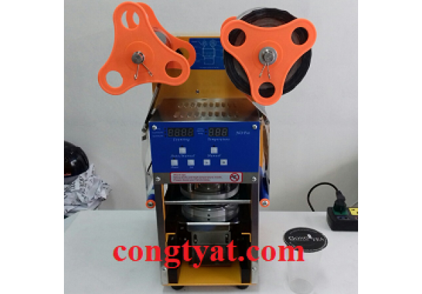 Máy dán miệng ly trà sữa bán tự động SY-F07